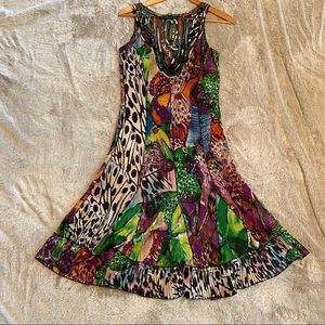 Alberto Makali Multicolored Pattern Sundress